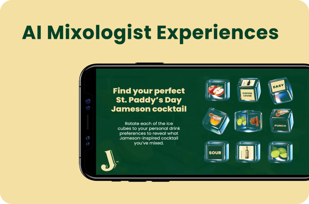 AI-powered mixologist example crafting personalized cocktail recipes.