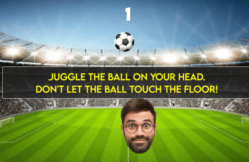 face-in-hole soccer game
