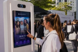 Brand activation event with consumers engaging at a live experiential marketing experience